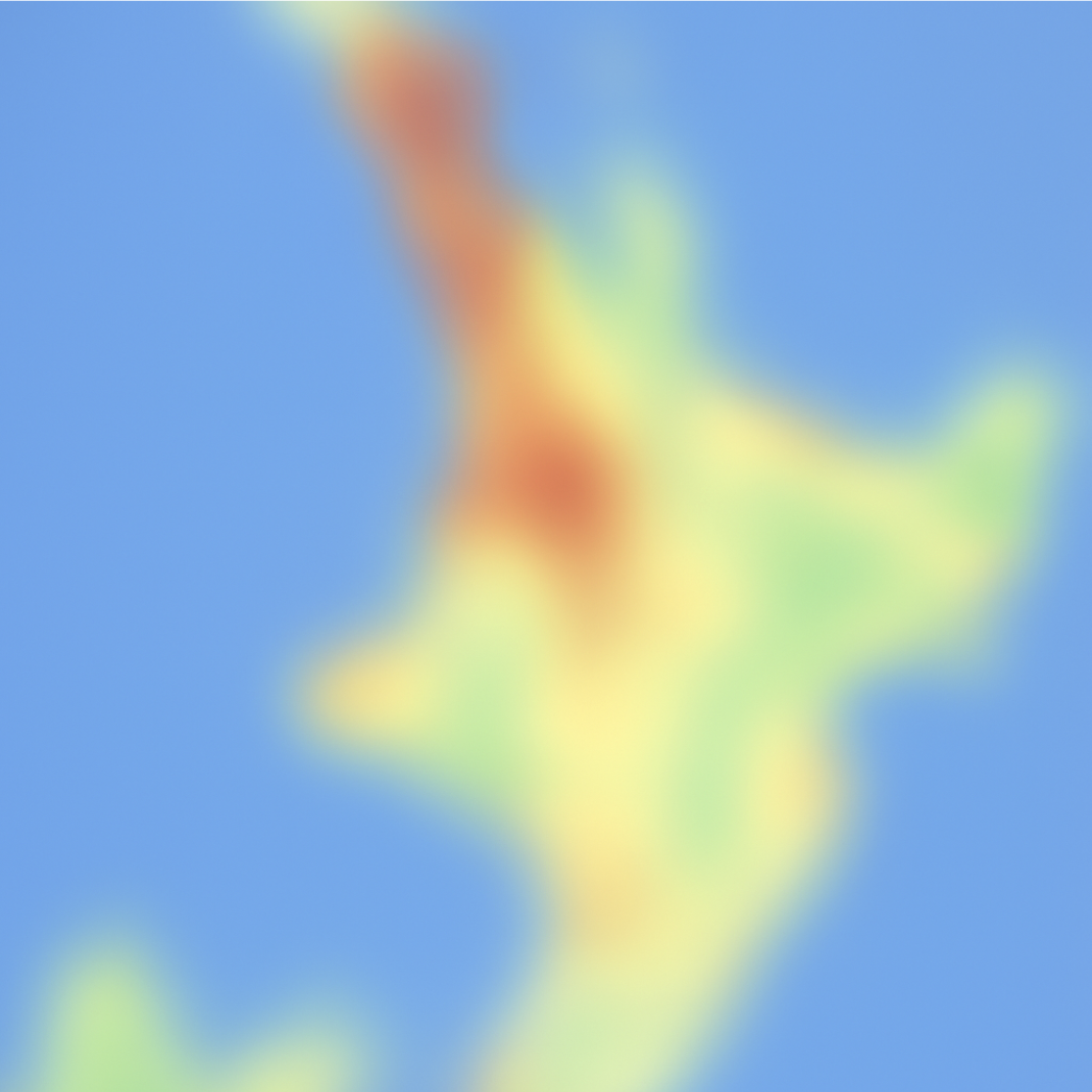 Crime heatmap for Bucklands Beach North